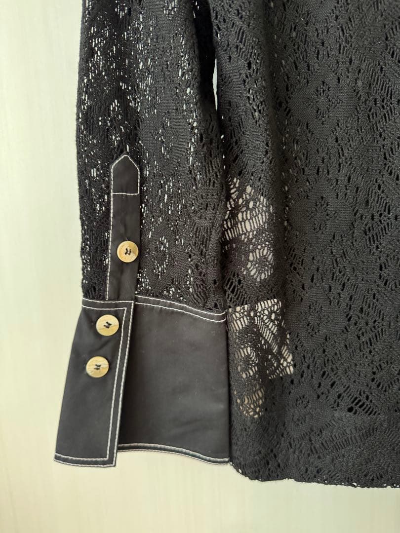 GANNI ガニー コットン レース シャツ