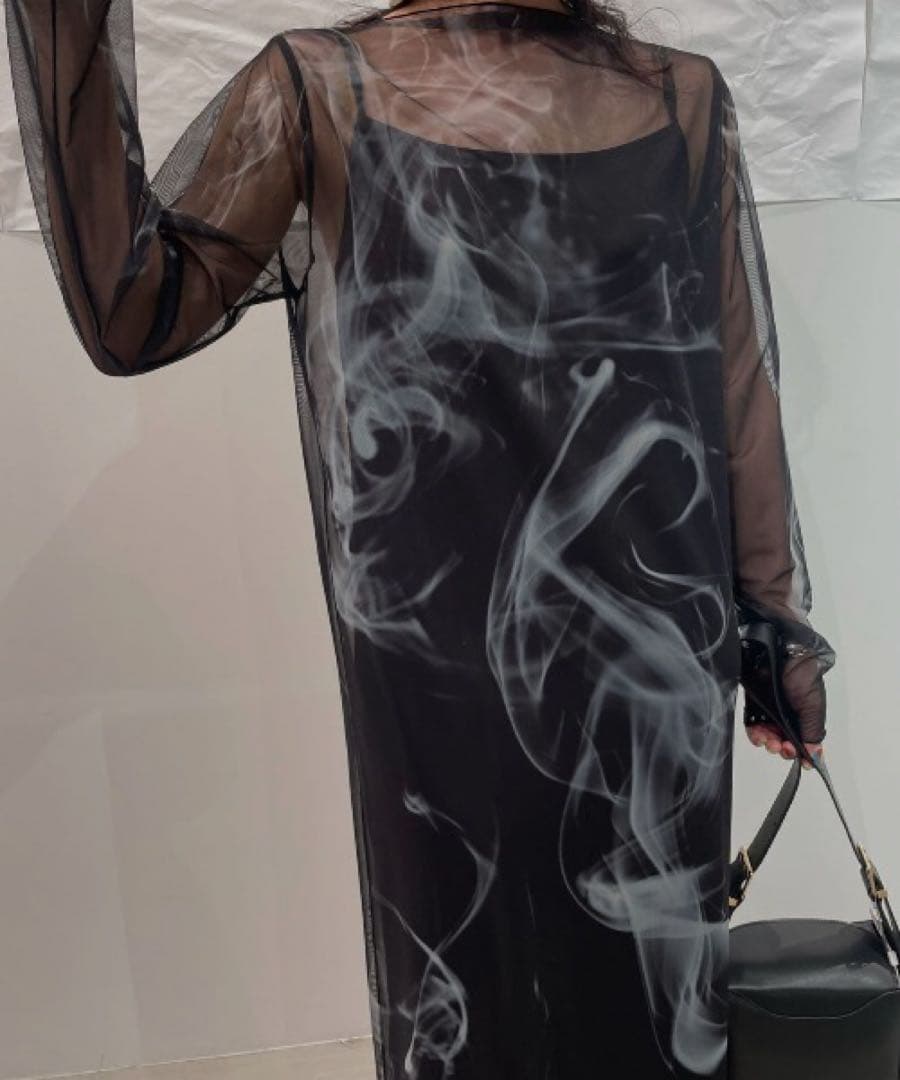 【美品/Mサイズ】AMERI CURL OF SMOKE SHEER DRESS