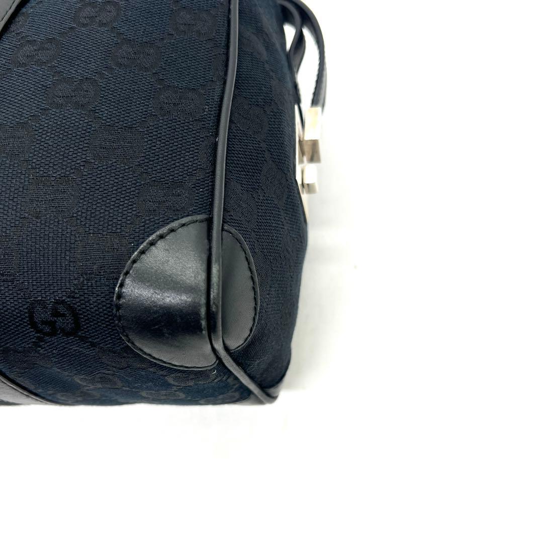 【極美品】グッチ ミニボストン ハンドバッグ GG キャンバス レザー 保存袋付