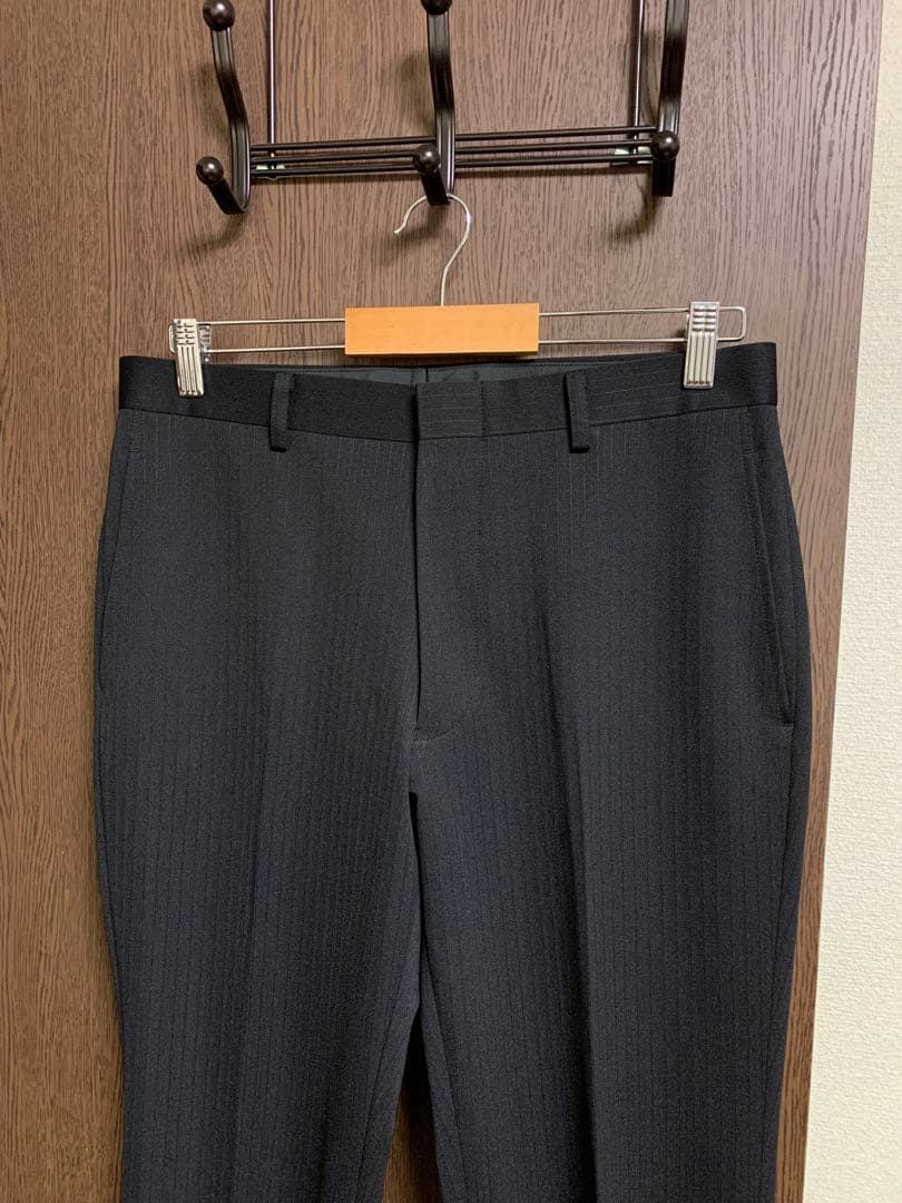 A6新品未使用！着心地抜群ストレッチビジネススーツ！ウォッシャブル無地調ブラック