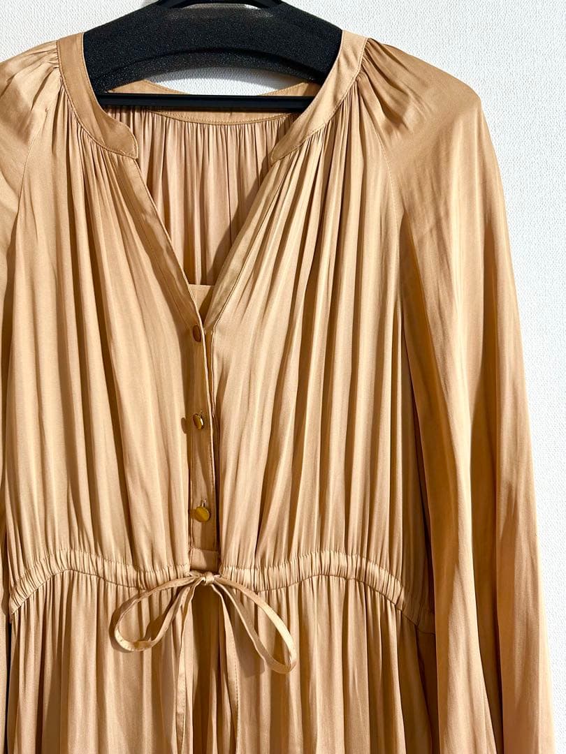 Diagram 長袖 サテンワンピース