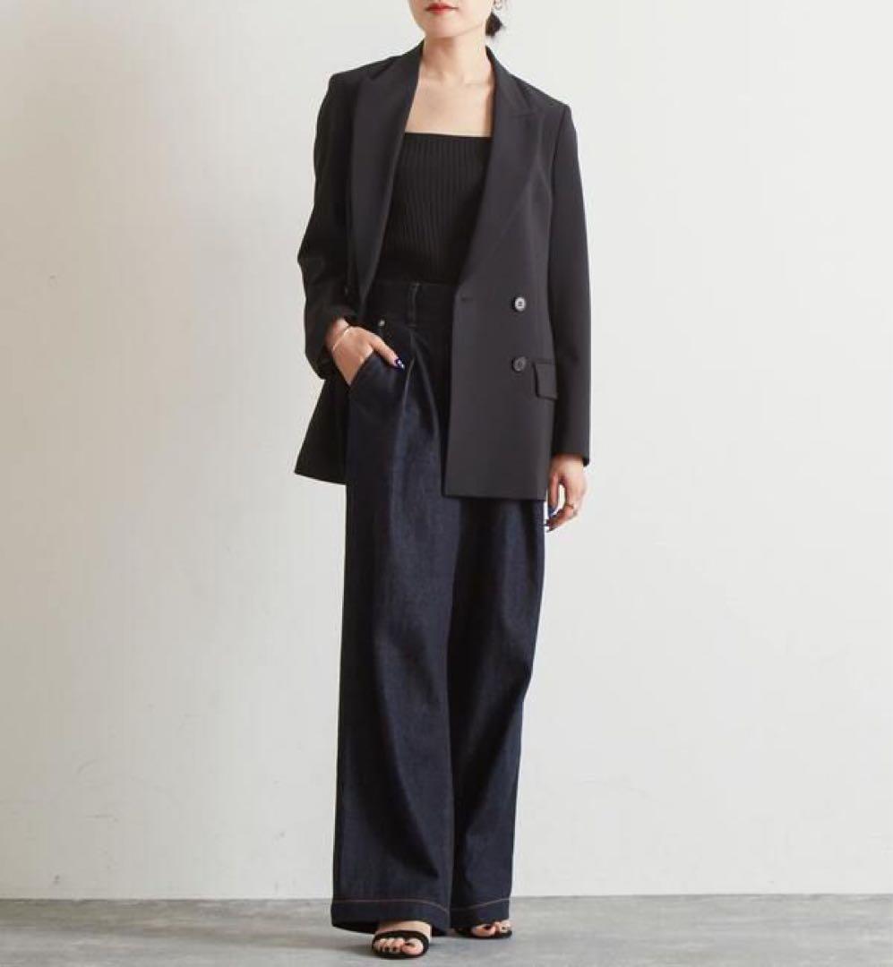 リエス　ピークドジャケット　ブラック