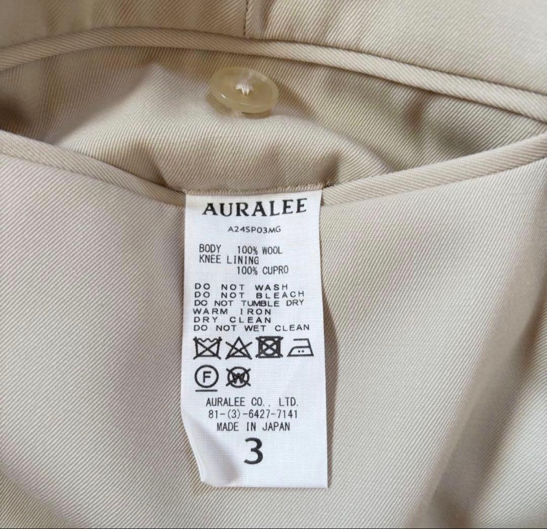 AURALEE ライトウール マックス ギャバジン 2タック スラックス