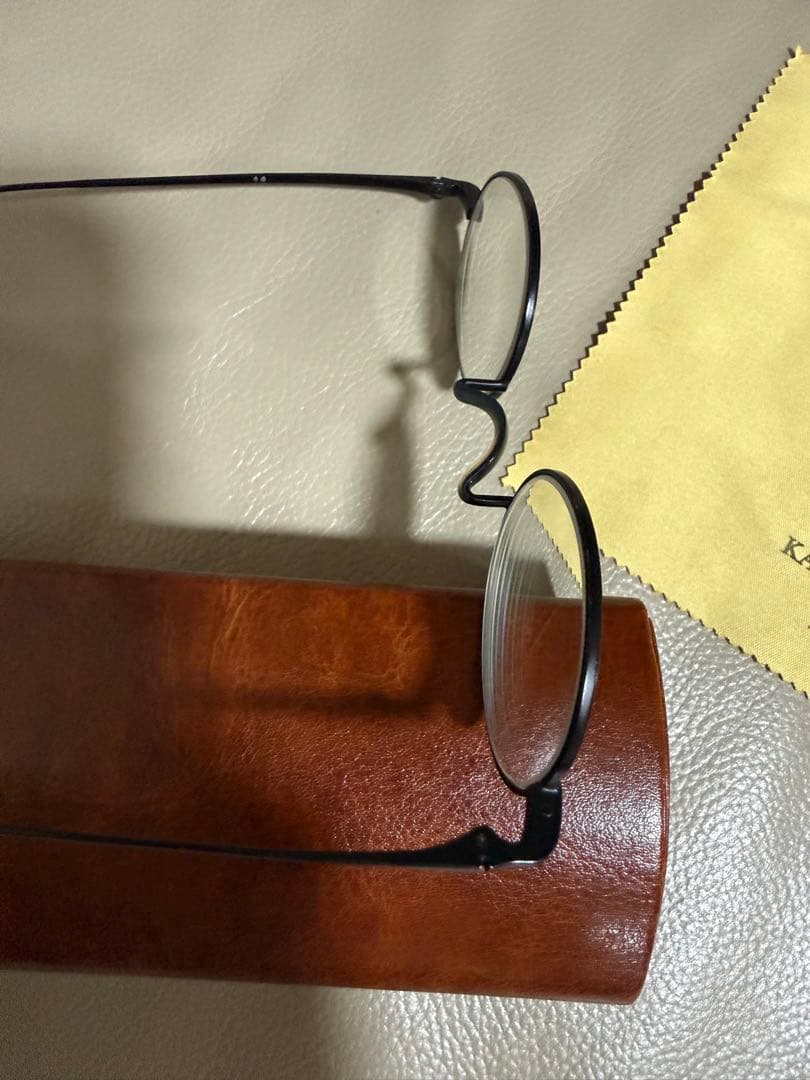 「Kouki Gotou」井戸多美男作 丸眼鏡 クラシックブラックメタル