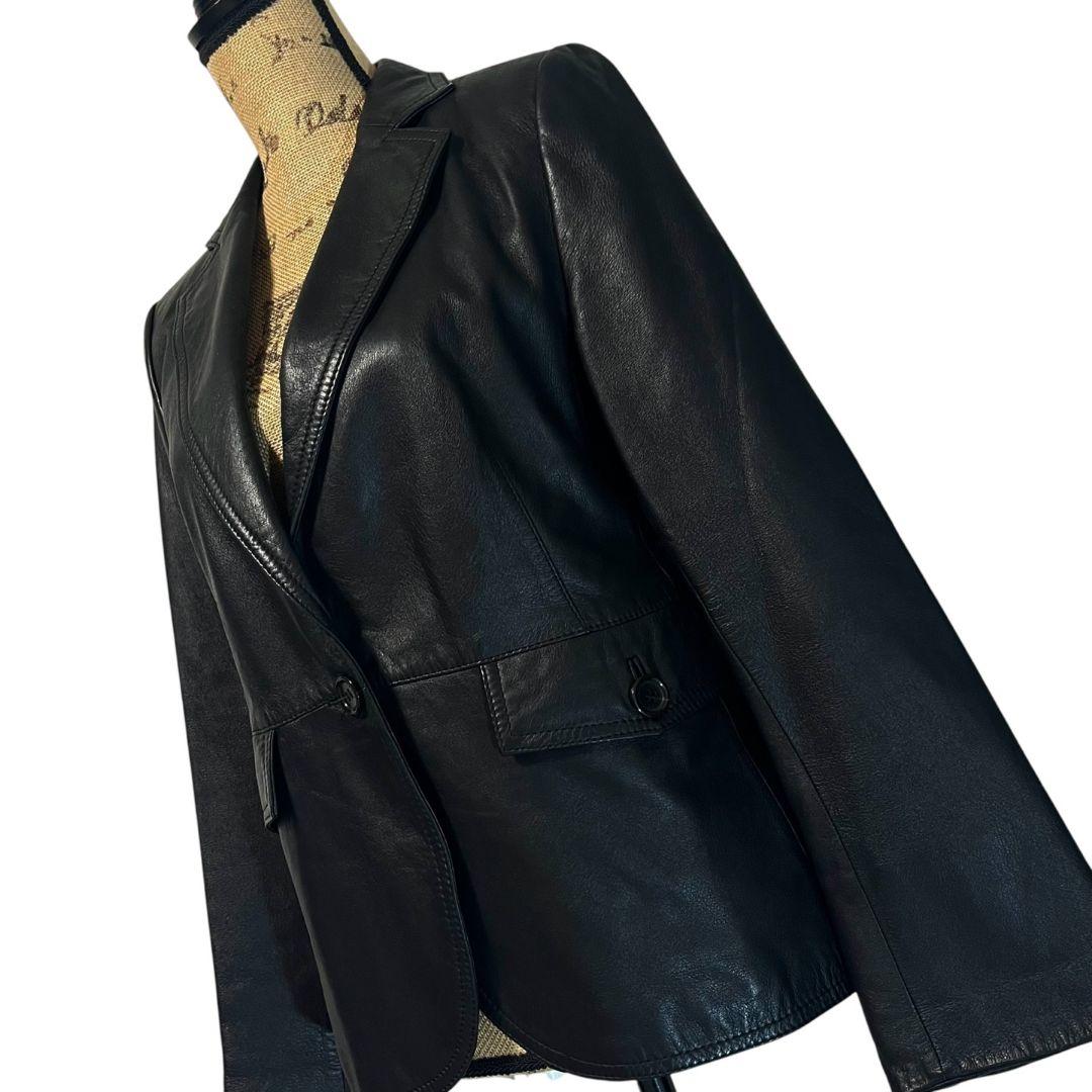 【大きいサイズ】【羊革】【44】23区 レザージャケット レディース