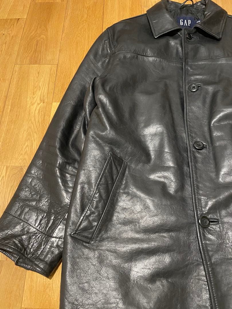 OLD GAP CAR COAT 訳アリ　本革　カーコート　ギャップ　レザー