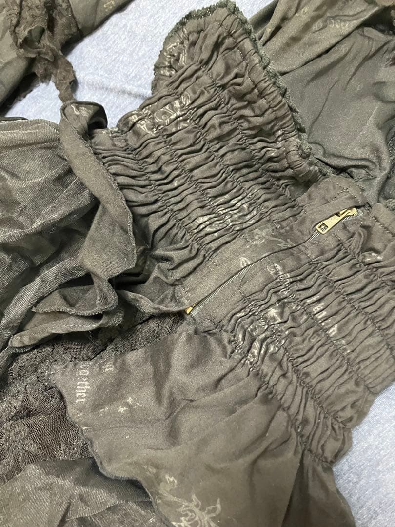 h.naoto Blood ロングワンピース　ブラック　アシンメトリー