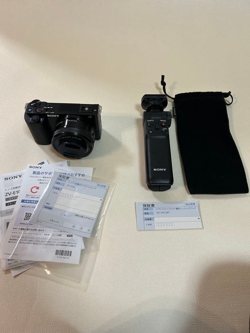 Sony ZV-E10Lミラーレスカメラ 本体レンズキット、グリップ付