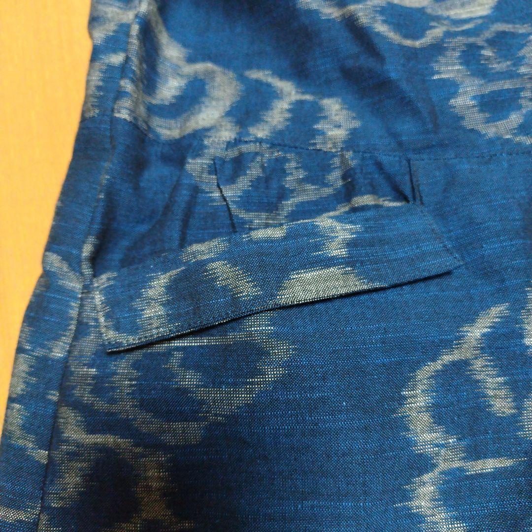 新品未使用 久留米絣 七分袖ブラウス チュニック