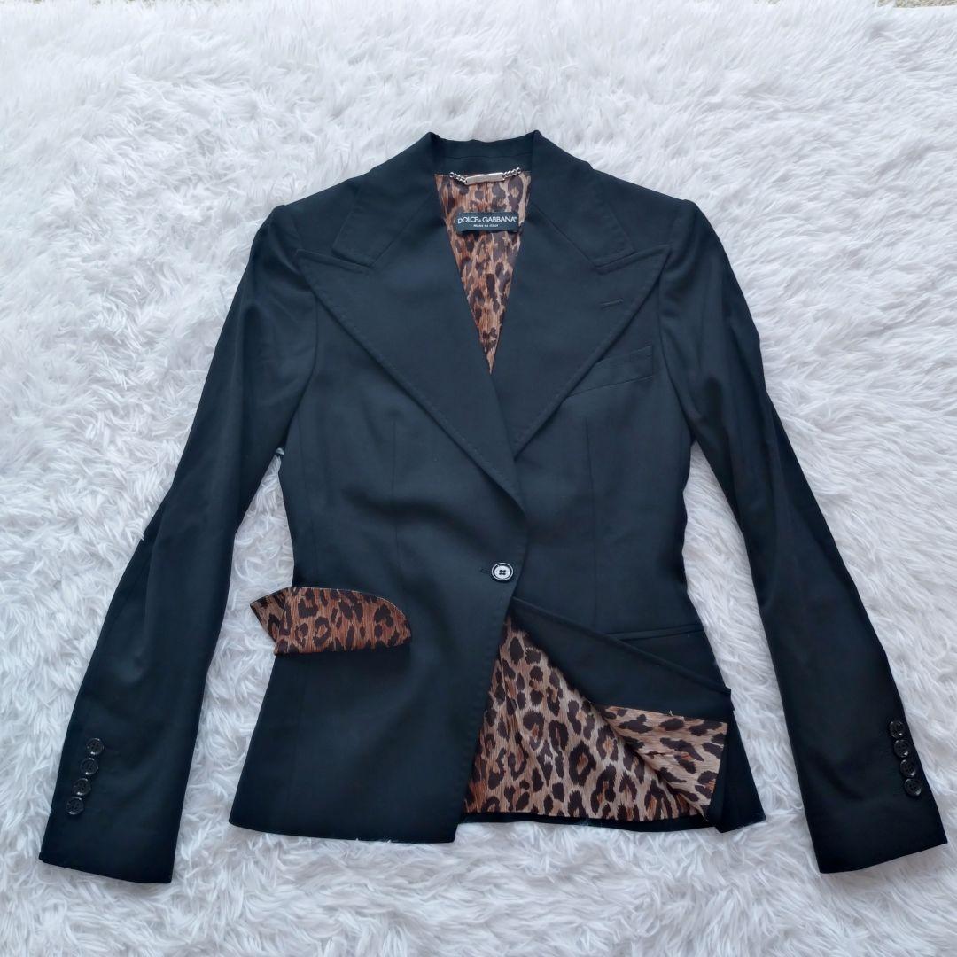 DOLCE&GABBANA テーラードジャケット レオパード 1B 38サイズ