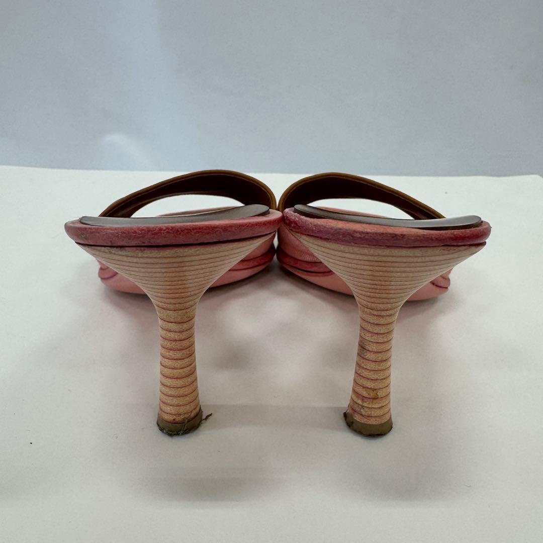 CHANEL ピンク キャンバス ミュール