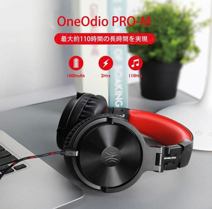 ヘッドホン Bluetooth 5.2 ブームマイク付き 最大110時間再生
