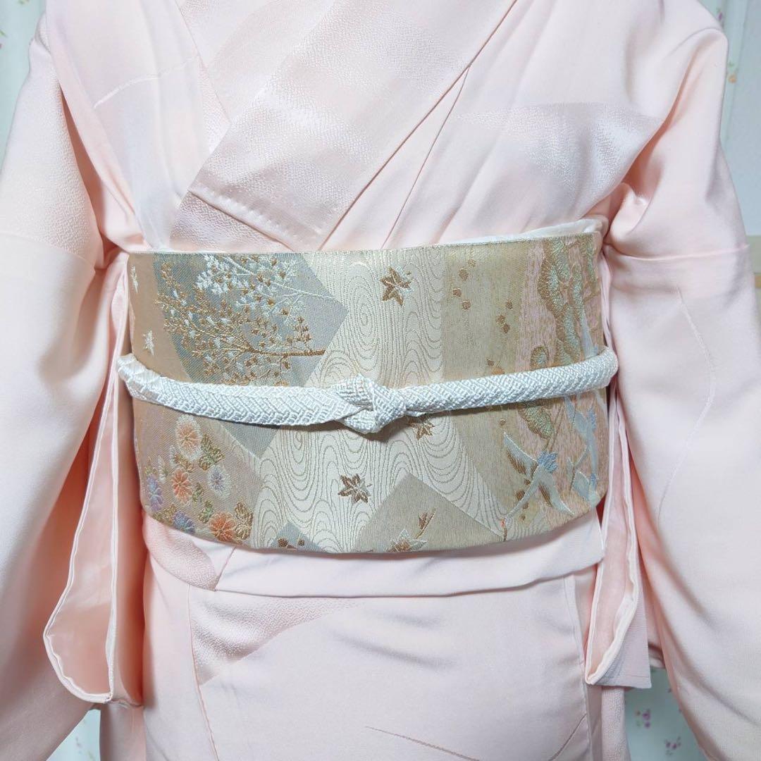 フ9992 未使用　目立つ汚れなし　袷　正絹　訪問着　フルセット