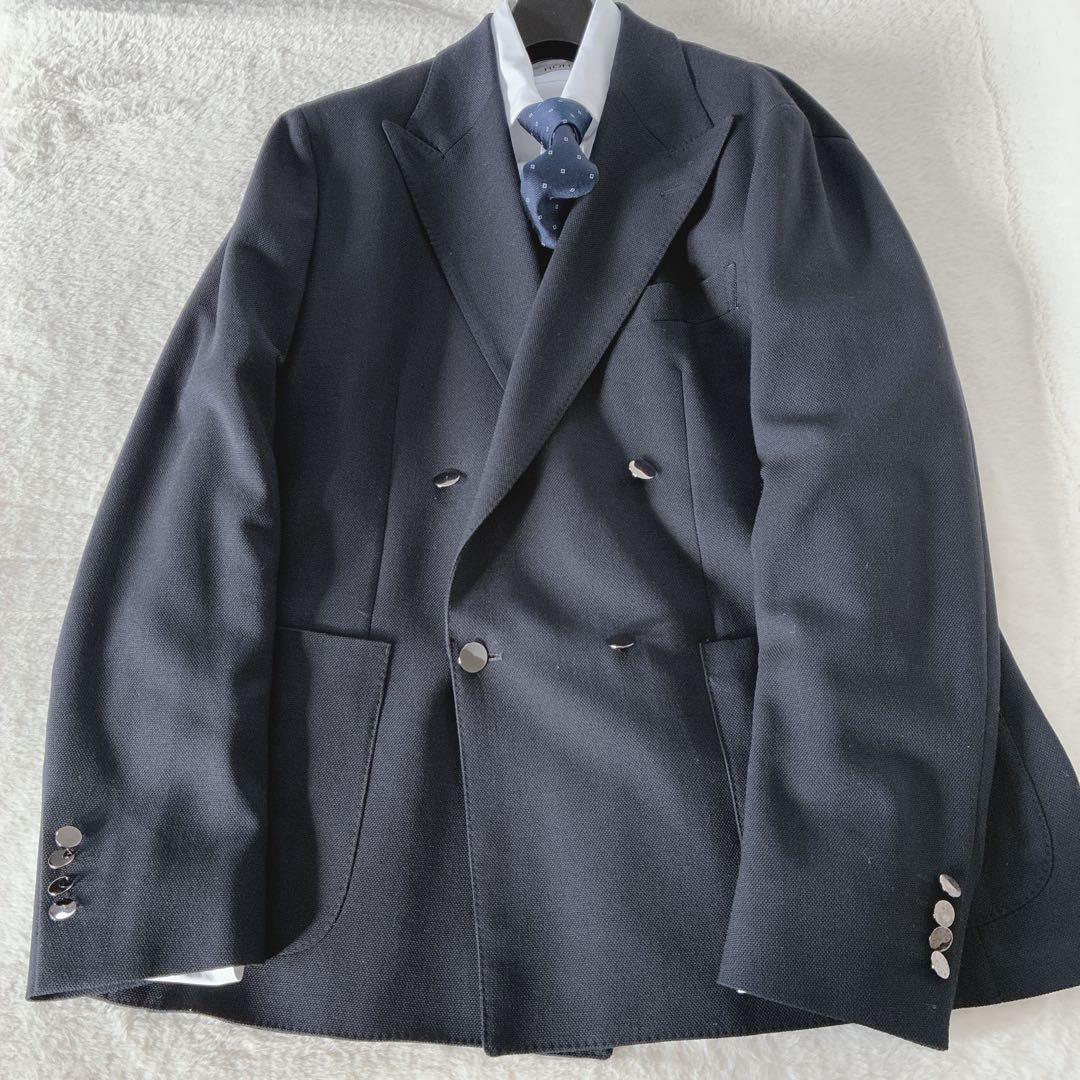 UNITED ARROWS ダブルブレザー メタルボタン 紺 L