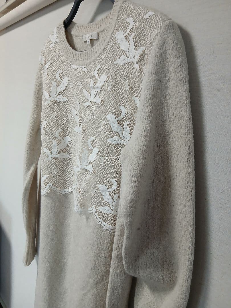 エポカ レースコンビニットドレス ロング L