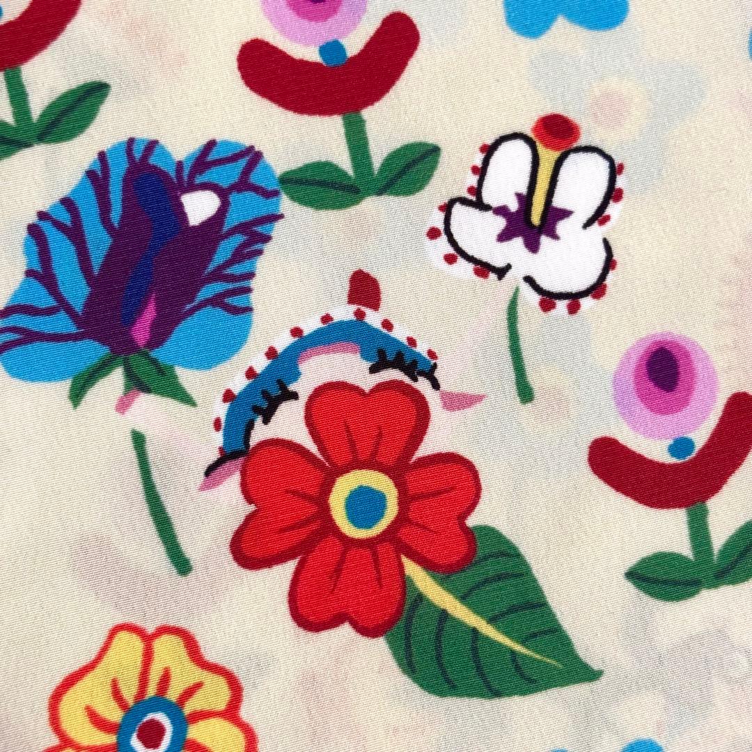 【洗える 極美品】アルベロベロ サルエルパンツ ぶたさん フラワー柄 近年