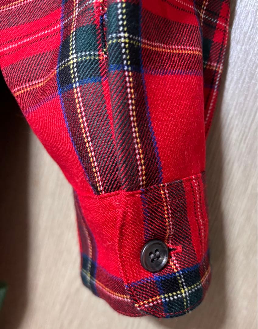 サラウェアsarah wear未使用タグ付ウール赤レッドチェックワンピース日本製