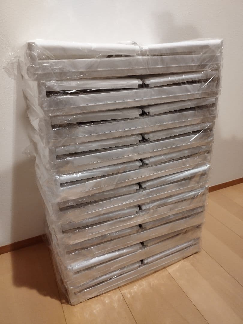 ダイソー　ジョイントできる扉付折りたたみ収納ケース　大10個セット