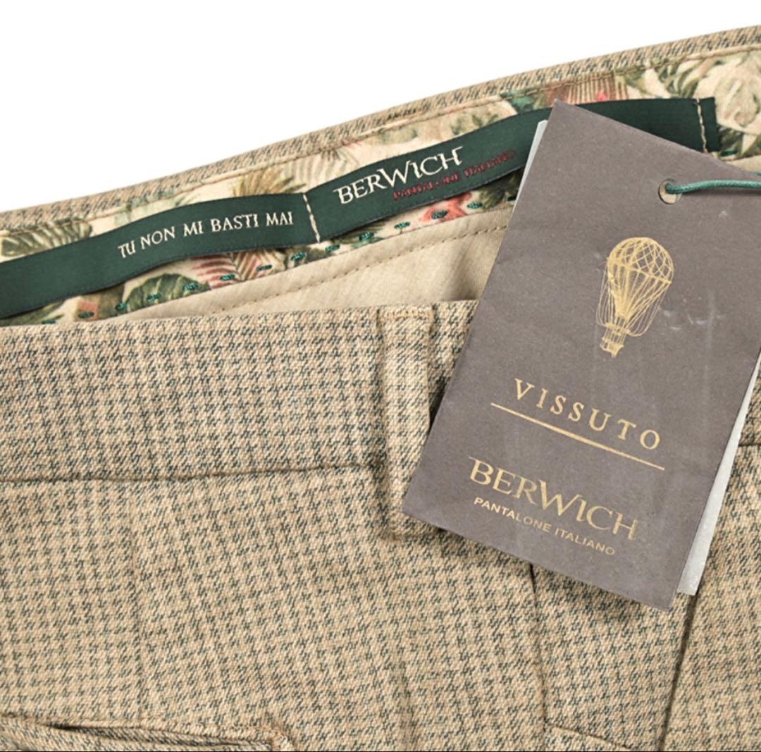 【極美品】ベルウィッチ BERWICH スラックス 秋冬 千鳥格子 48