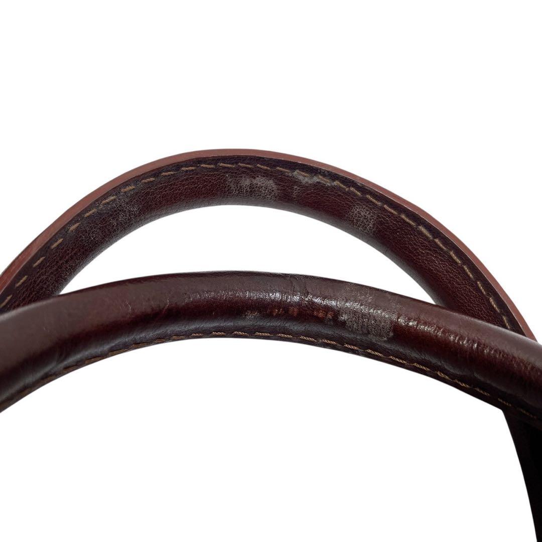 FORTUNY ブラウンレザー ビンテージ ボストンバッグ 鍵付き