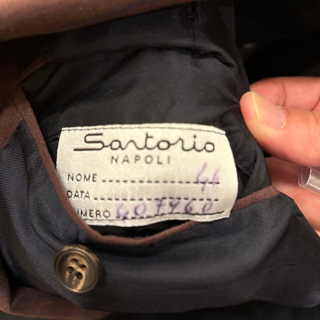 【定価250000円】サルトリオ 本切羽 ボルドーストライプ青 ダブルスーツ46