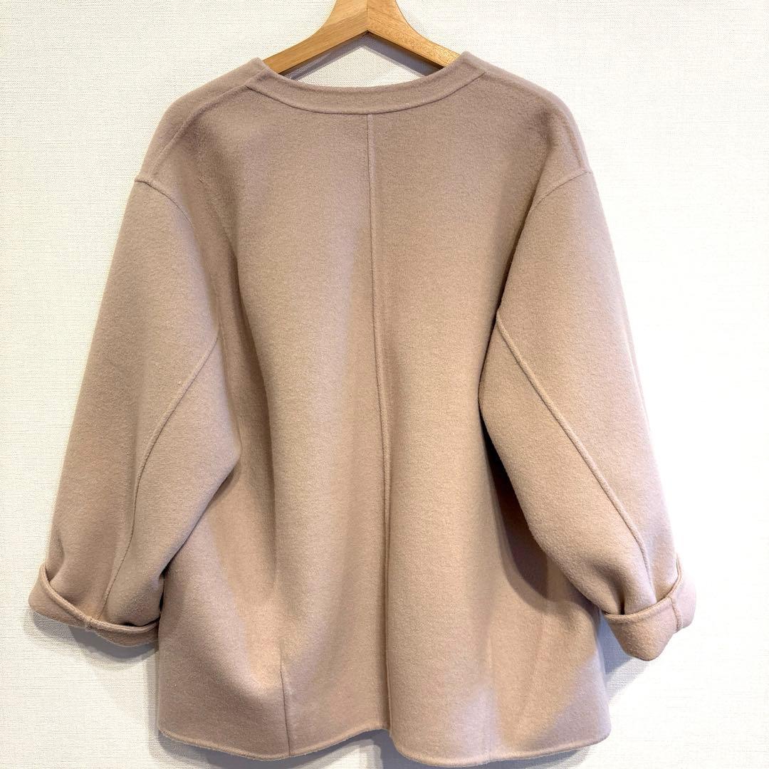 スローブイエナ　souple woolダブルフェイスノーカラーコート