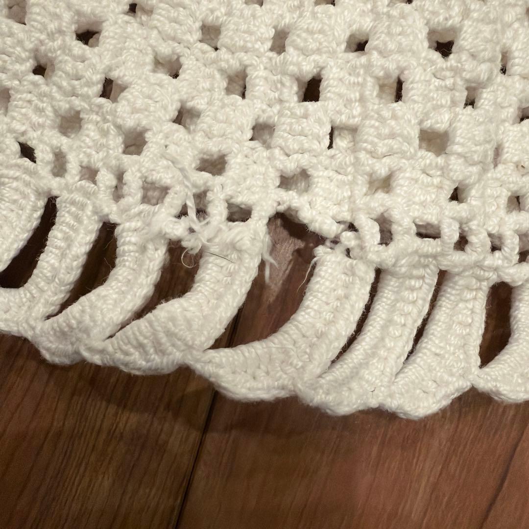 フランス蚤の市 アンティーク ベッドカバー クロシェ かぎ針編み