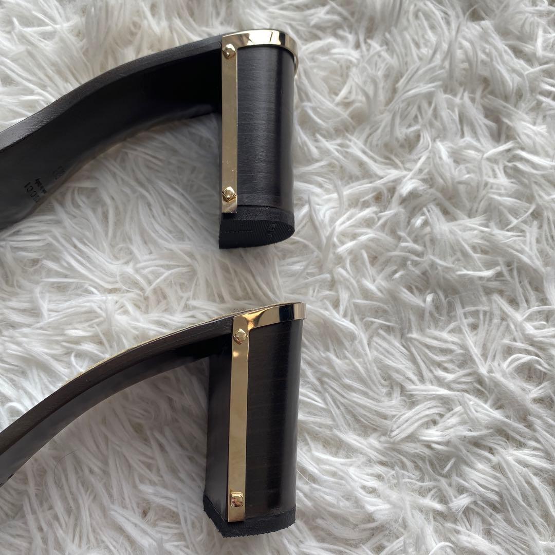 希少　【GUCCI】グッチ　ミュール　サンダル　ヒール　ベージュ　6B 金具