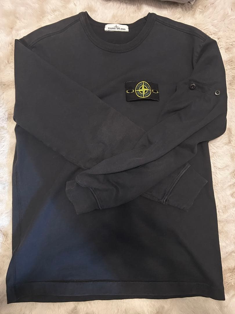 Stone  ストーンアイランド スウェット ブラック Lサイズ