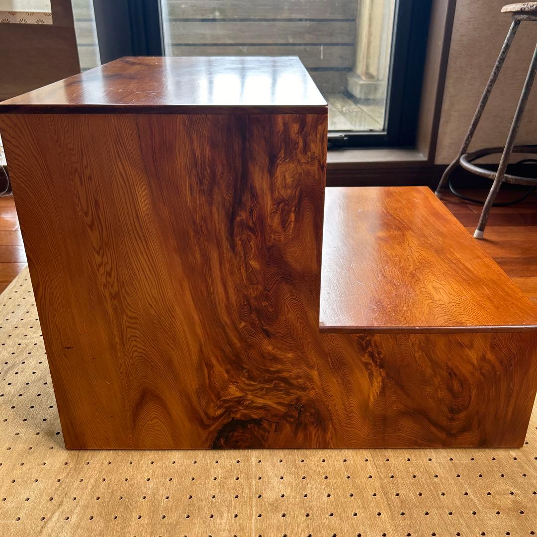 【昭和レトロ】天然木　屋久杉　箪笥　引き出し　小物入　飾り台　花台