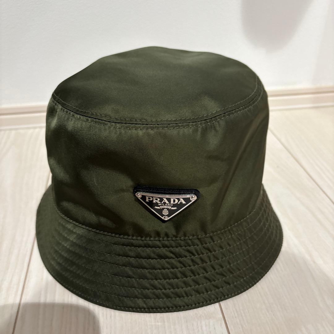 PRADA オリーブグリーン カーキ　バケットハット