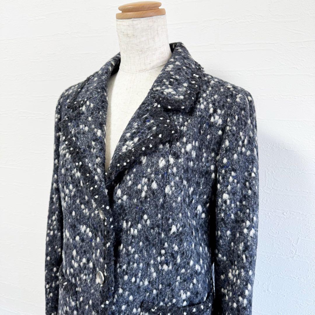 CHANEL シャネル ツイードジャケット ネイビー系 40