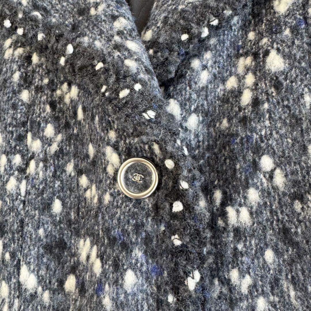 CHANEL シャネル ツイードジャケット ネイビー系 40