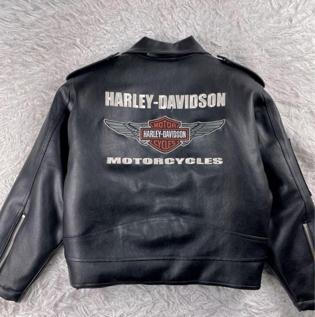 ハーレーダビットソン レザー　ジャケット ダブル キルティング