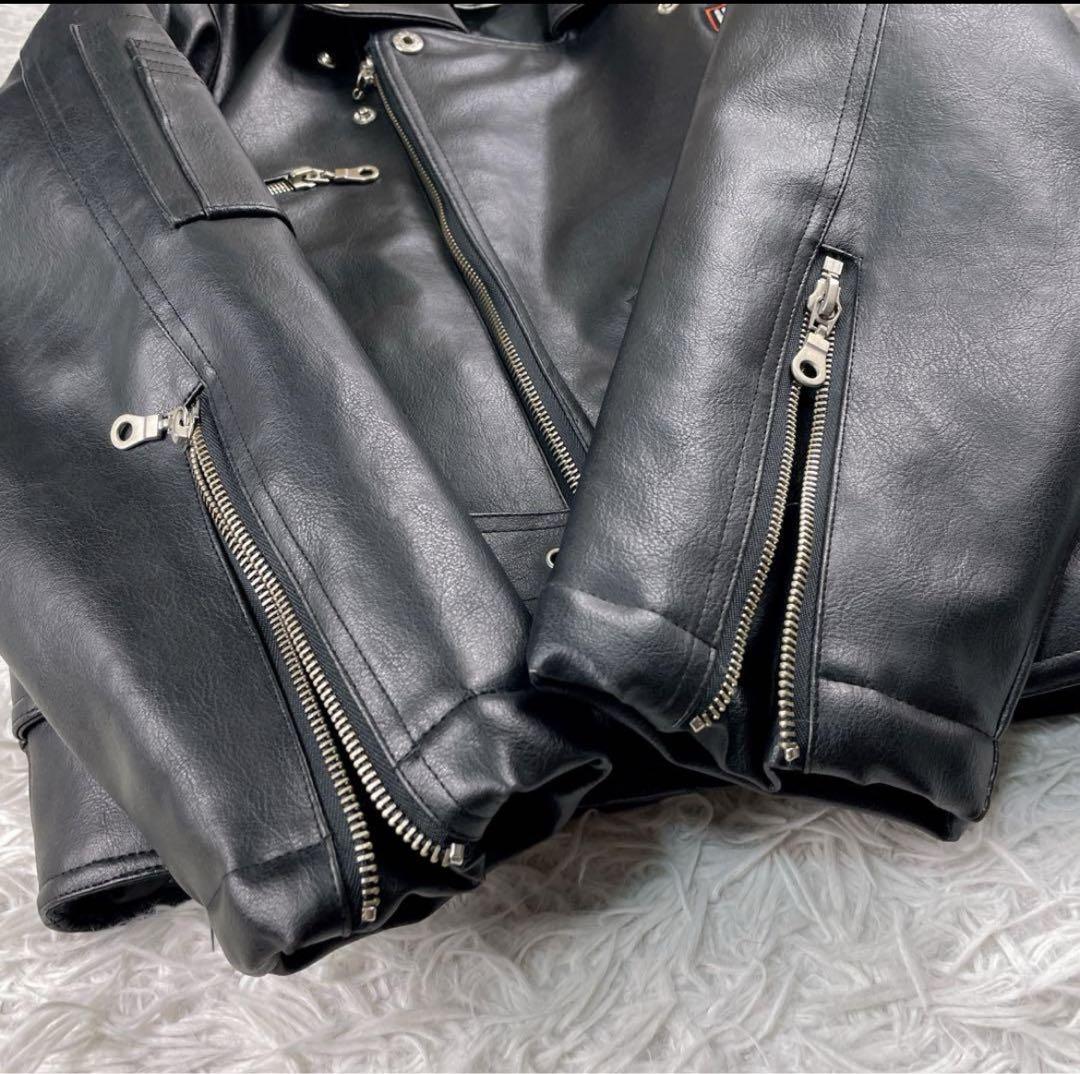 ハーレーダビットソン レザー　ジャケット ダブル キルティング