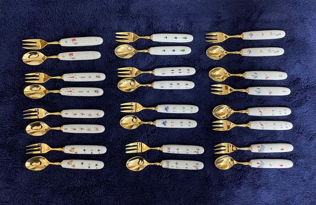 フェリシモ12の絵本の会フォークとスプーンのセット　全12セット未使用