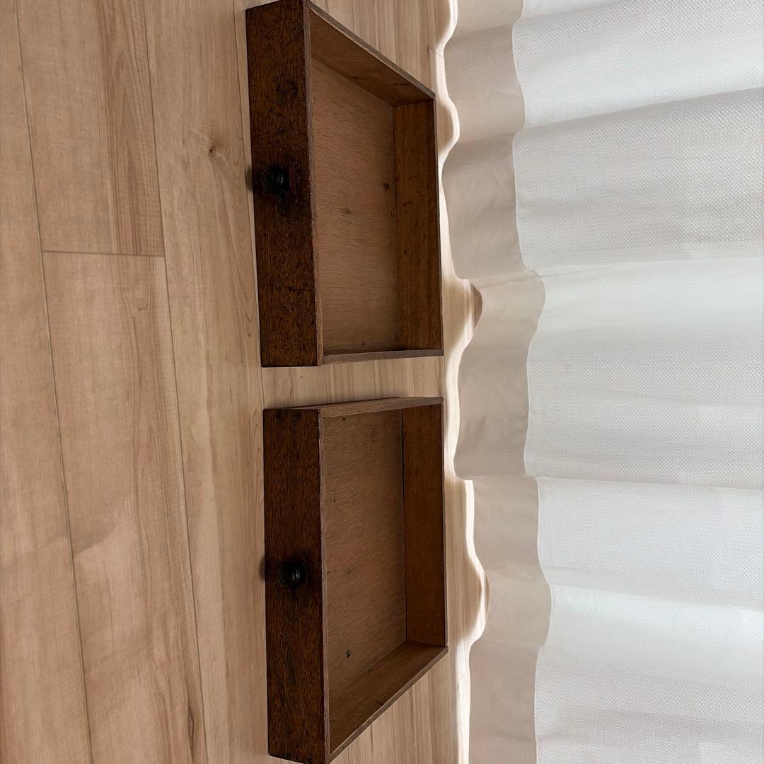 昭和レトロ 文机｜無垢材 引き出し2杯｜古道具 古家具 ローテーブル