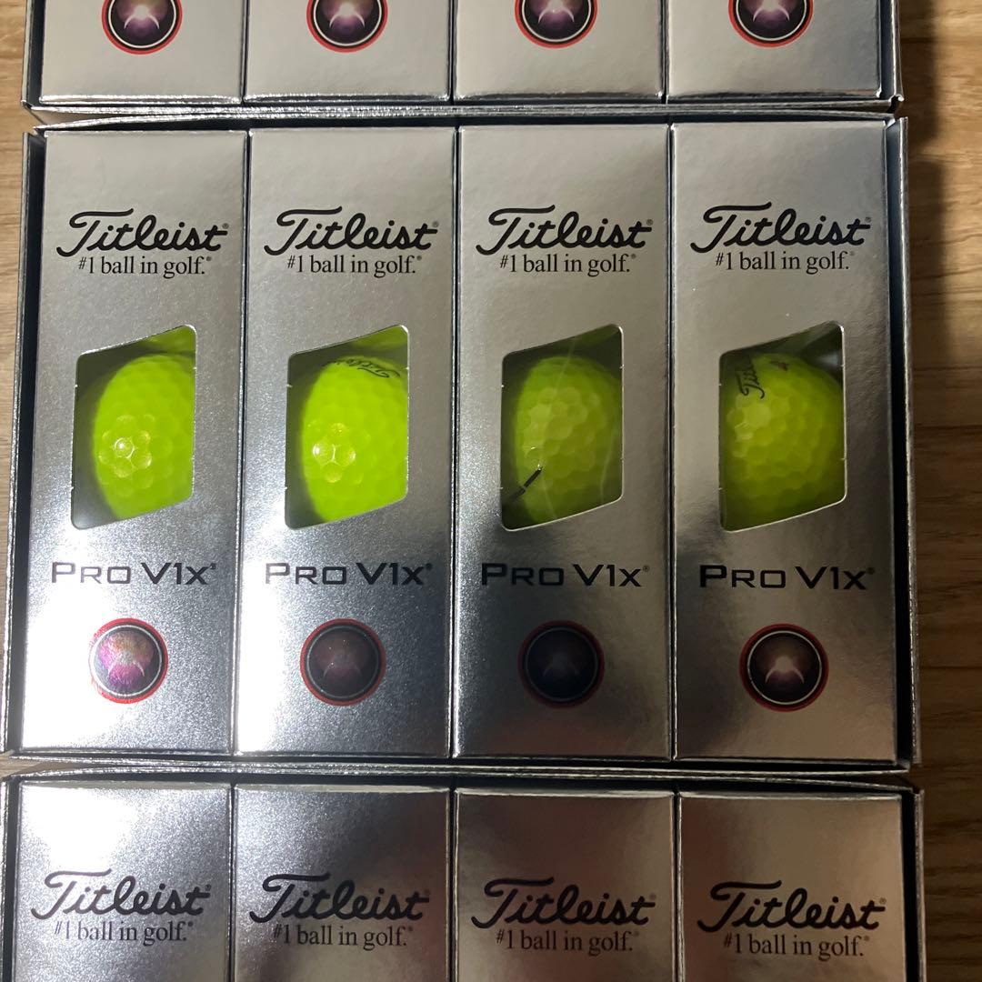 Titleist Pro V1x ゴルフボール イエロー 3ダースセット