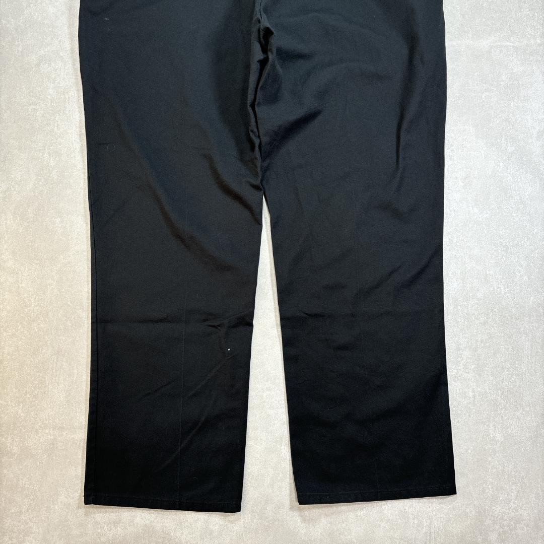 ３枚ディッキーズ　ブラックチノパン　ビックサイズパンツ　古着W46 L32