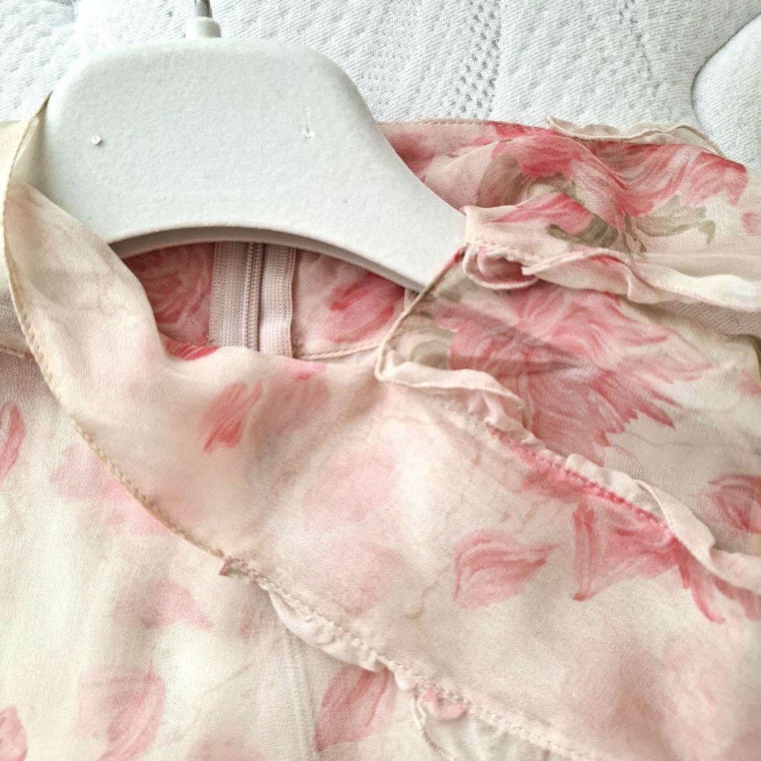 VALENTINO ヴァレンティノ シルクシフォンドレス ローズプリント