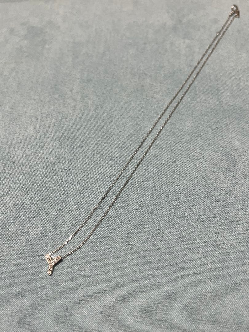 k10WG イニシャルネックレス Y