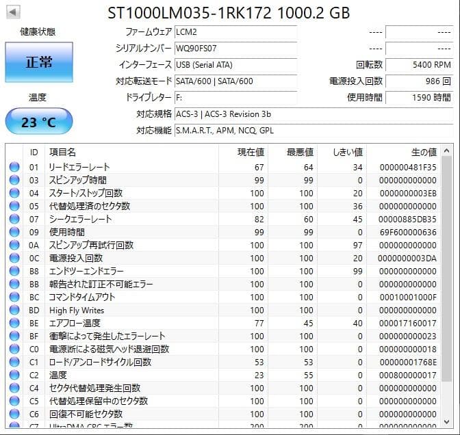 ✨4個セット✨HDD 1000GB✨大容量1TB✨2.5インチ✨10-04