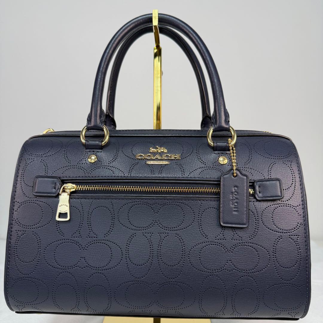 【極美品】COACH 2WAY ミニボストン ショルダーバッグ　レザー