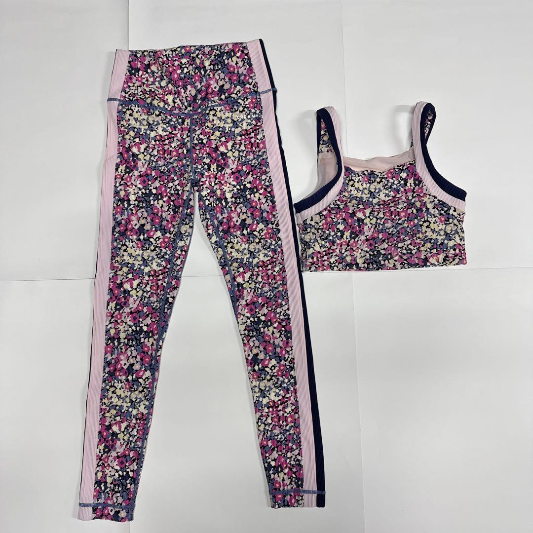 Cream Athletics 花柄 ジャザサイズ ブラ レギンスセット