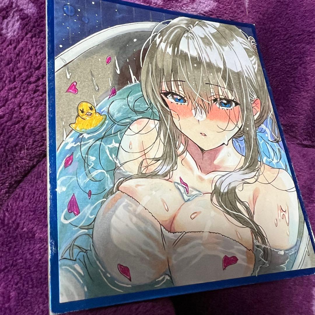 ゆ*り様 手描きイラスト オリジナルイラスト アナログイラスト 色紙 イラスト