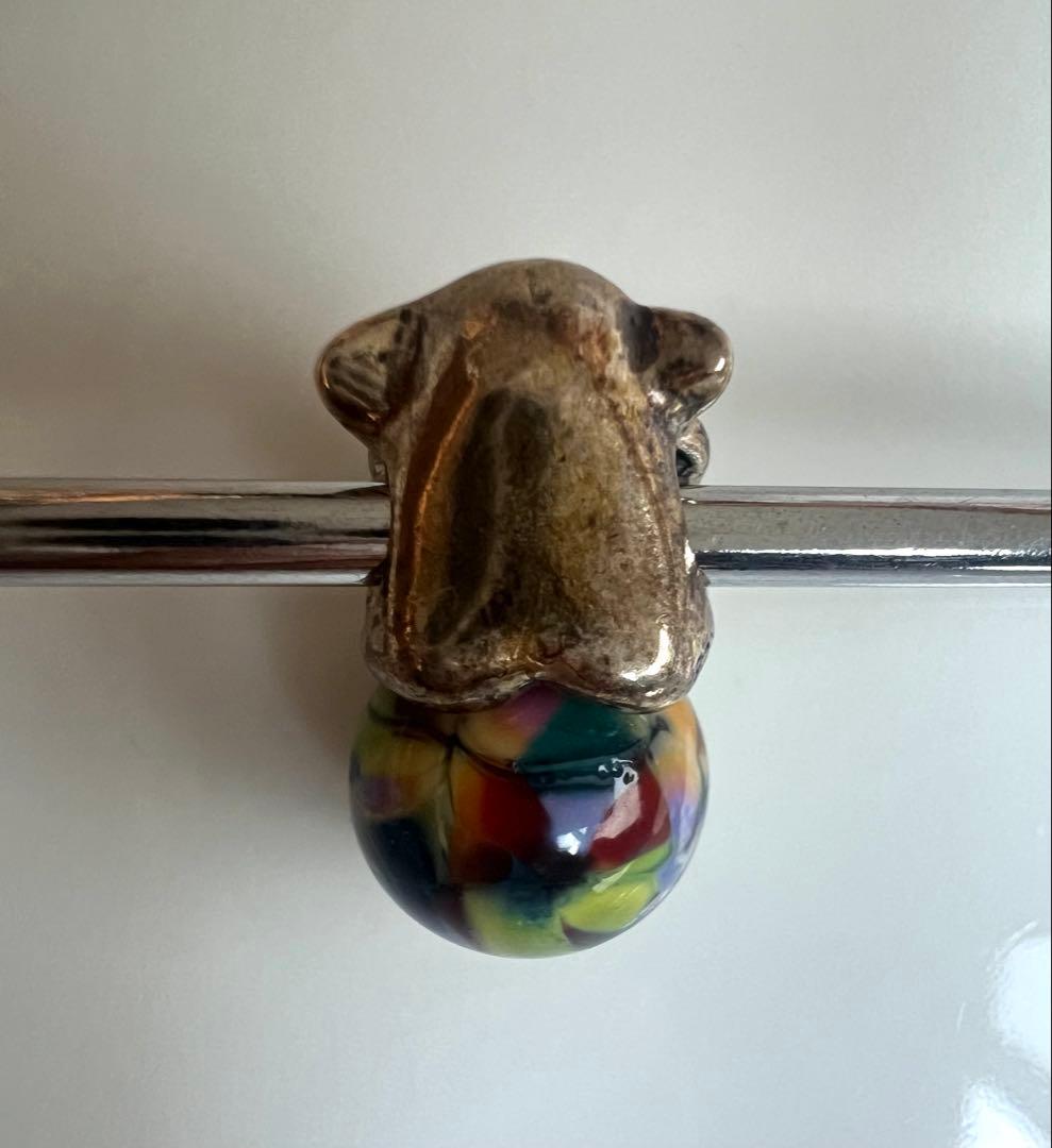 【美品・希少】トロールビーズ マーブル シルバー ミックスビーズ