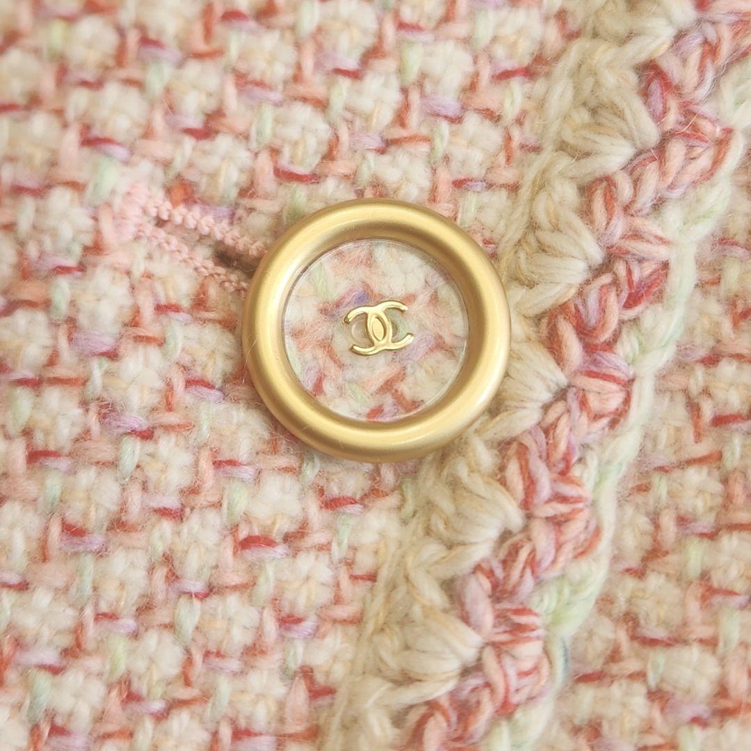 【新品未使用】CHANEL カシミヤ100 ココマーク ツイード ジャケット