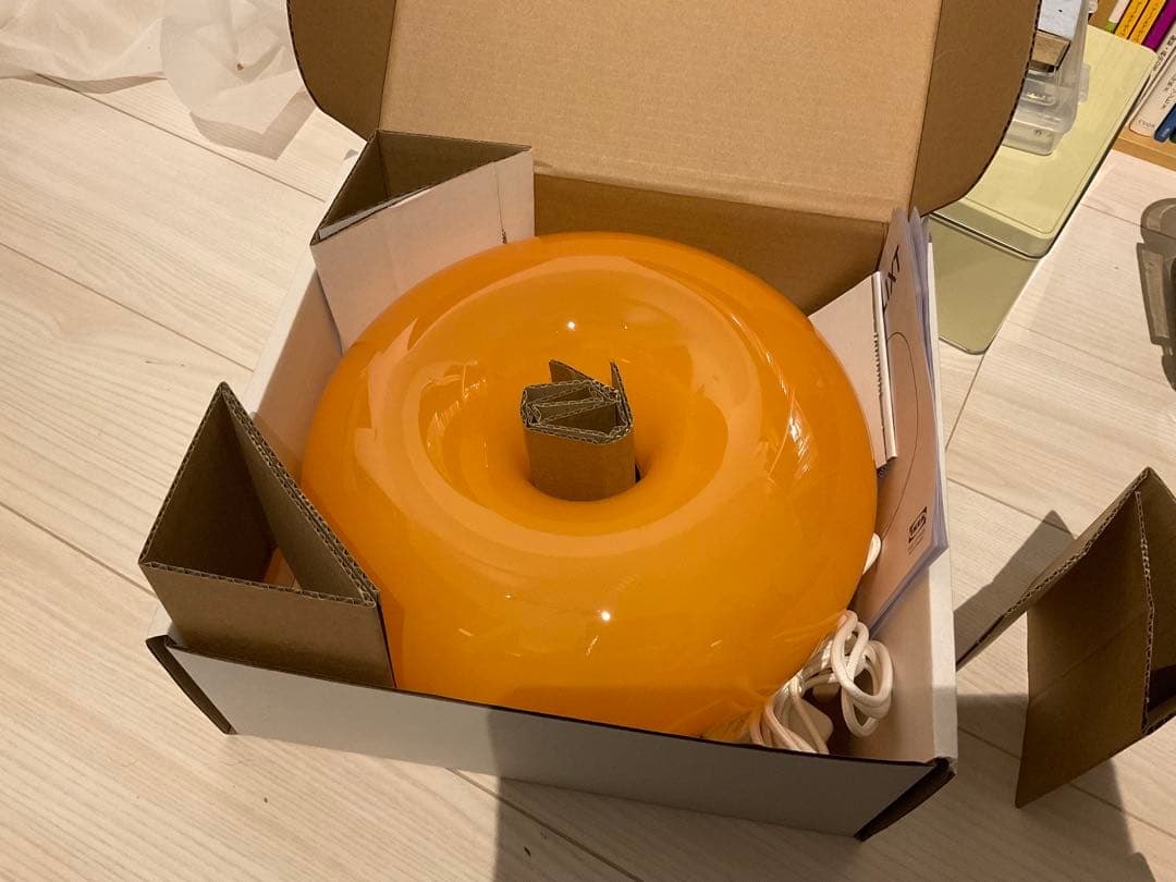 【未使用】イケア ヴァルムブリクスト ドーナツ 照明 ランプ