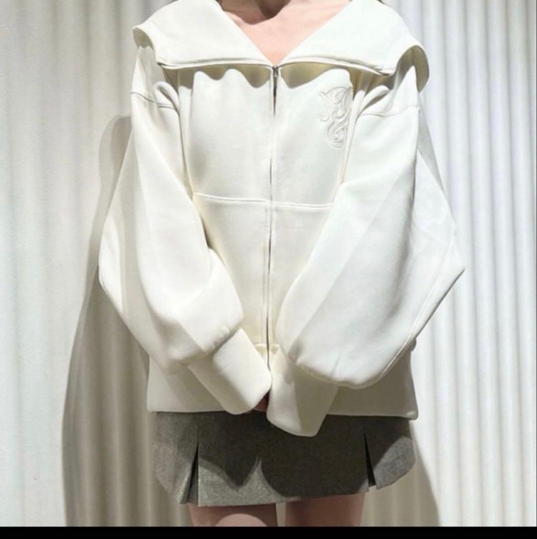 SNIDEL スナイデル ボリュームパーカー ホワイト WHT