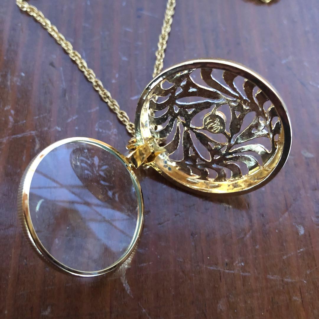 ミキモト ルーペ ネックレス 拡大鏡 真珠 パール ペンダントルーペ 虫眼鏡